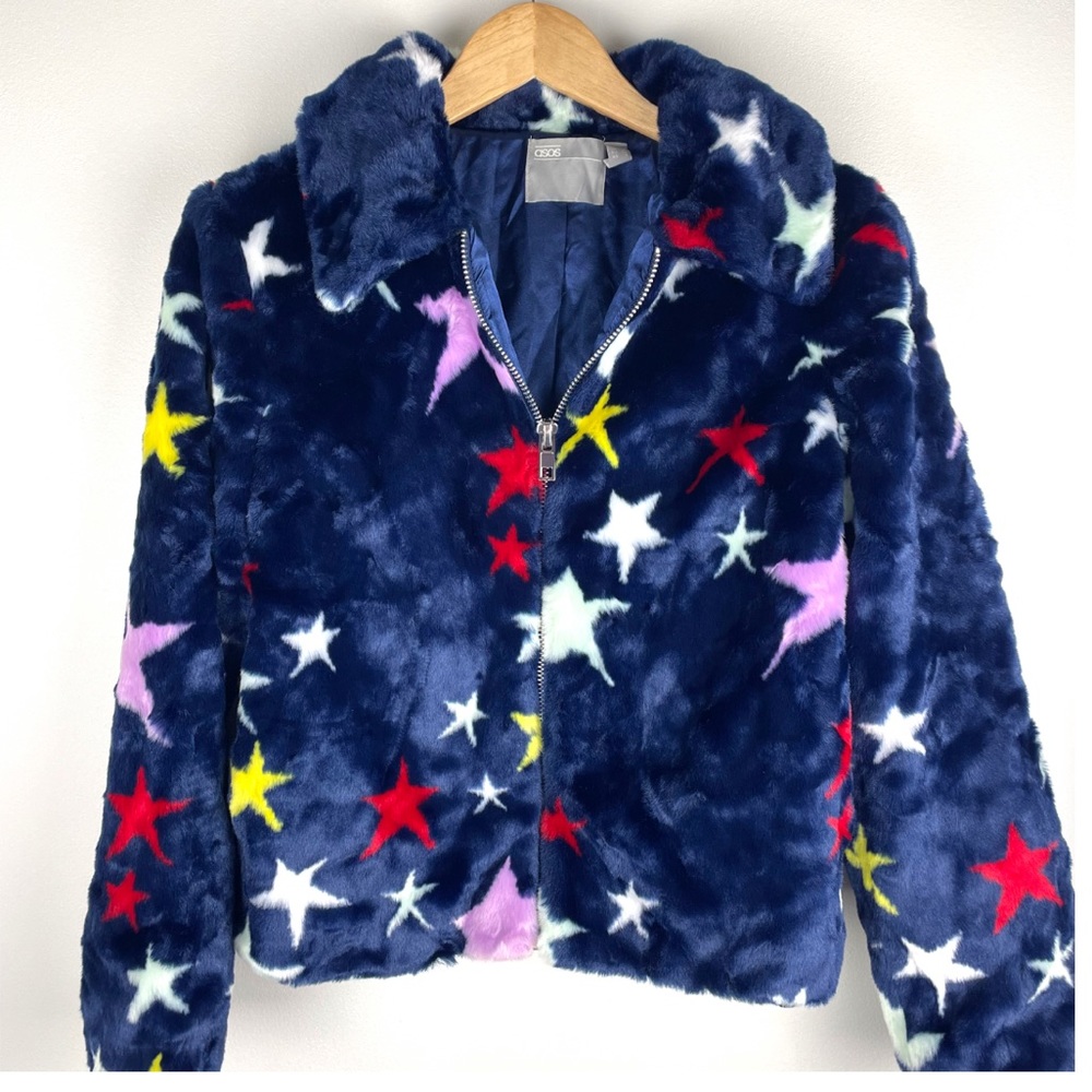 ASOS Faux Fur ⭐️ Star Jacket is such a vibe!